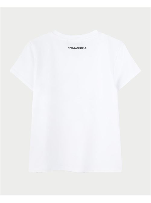 T-shirt en coton pour fille Karl Lagerfeld avec imprimé KARL LAGERFELD | Z3048910P